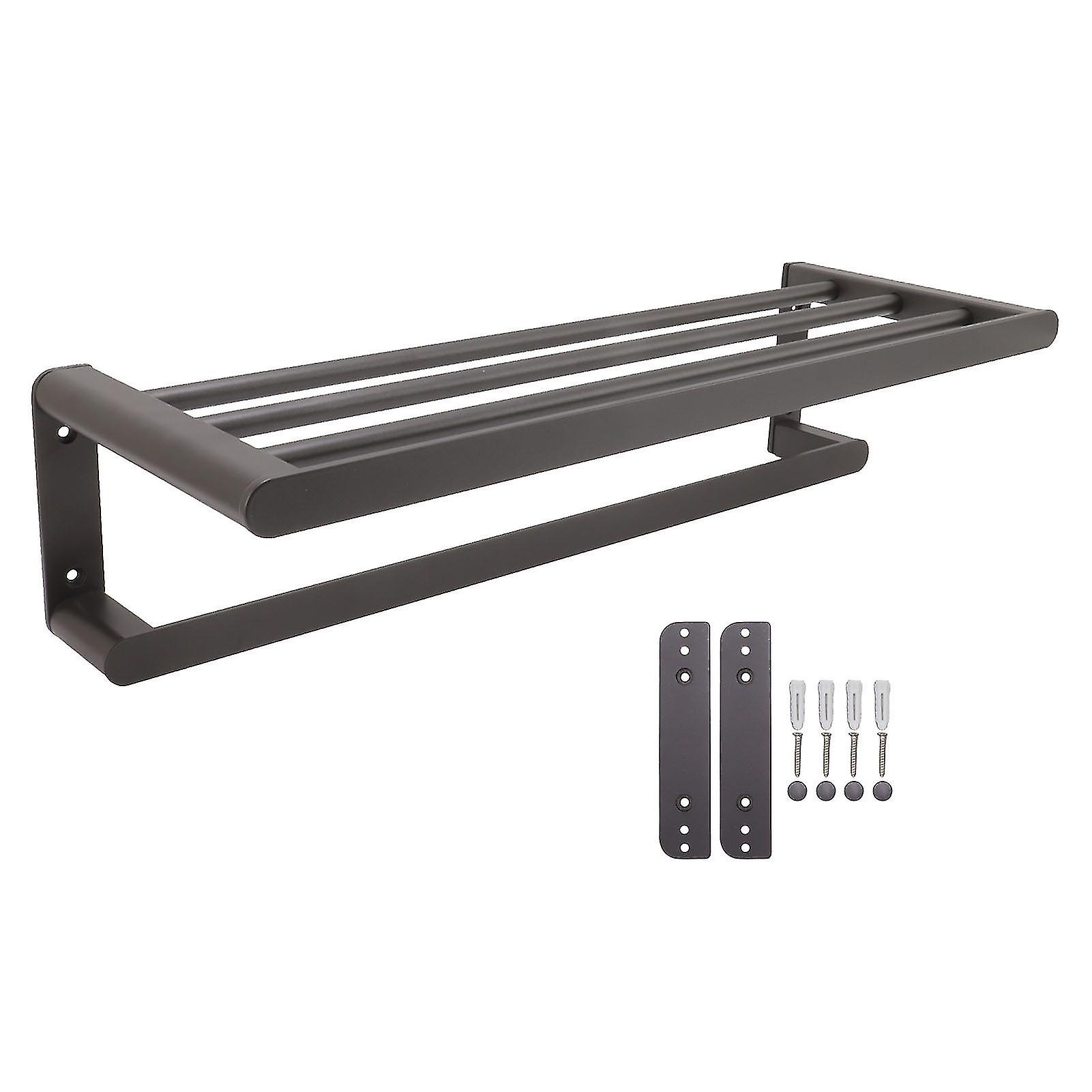 Space-Saving Double Bar Aluminum Towel Rack for Bathrooms