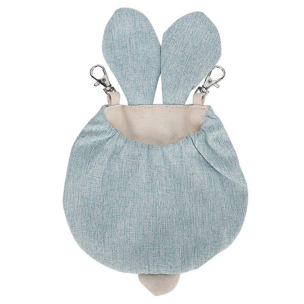 Hamster Sleeping Bag, Rabbit Ear Hammock, Hanging Bed for Small Animals, Blue, Size L
