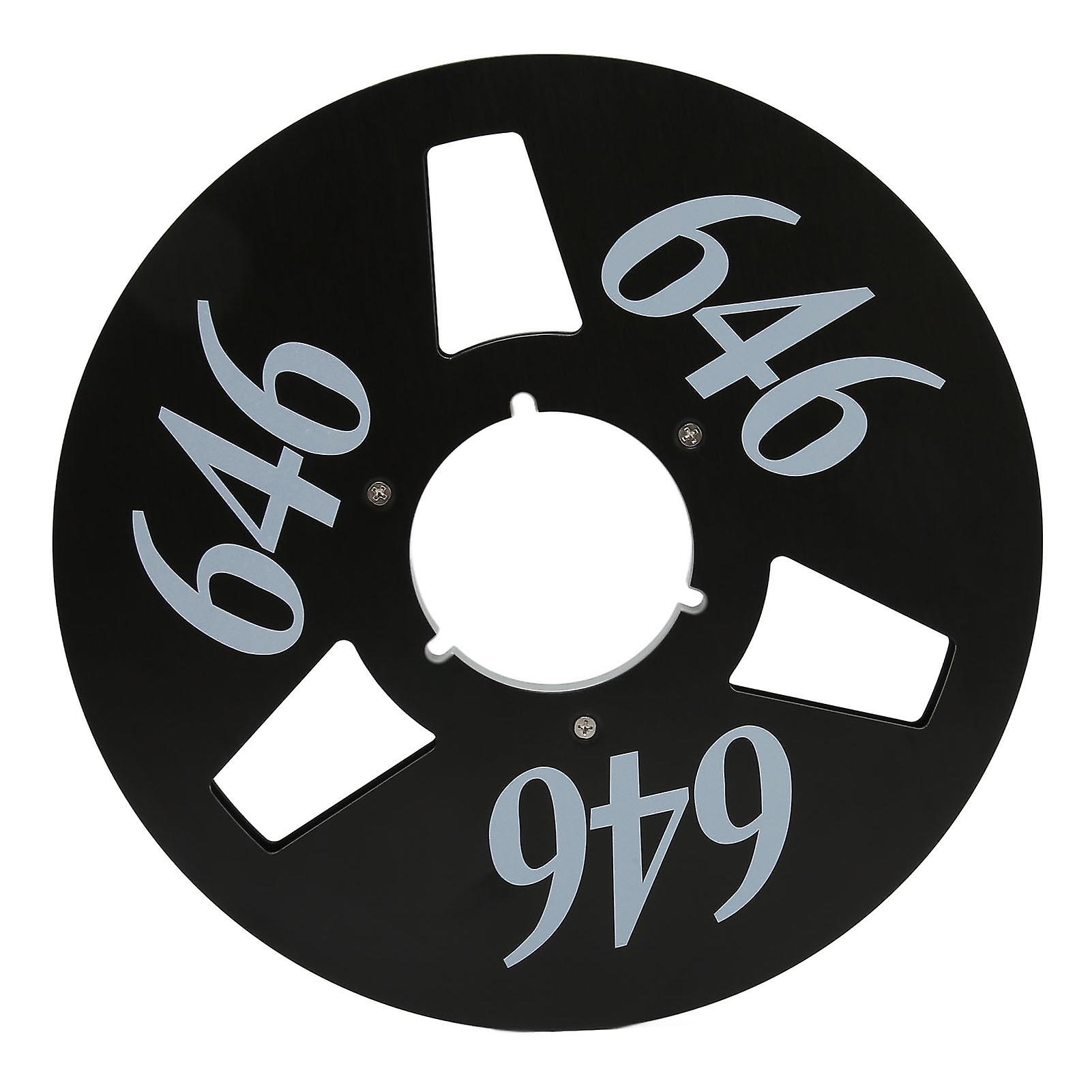 1/4 10in Take Up Reel 3 Holes Open Reel Aluminum Alloy Bend Proof Low Noise Universal Takeup Reel for Replacement Black