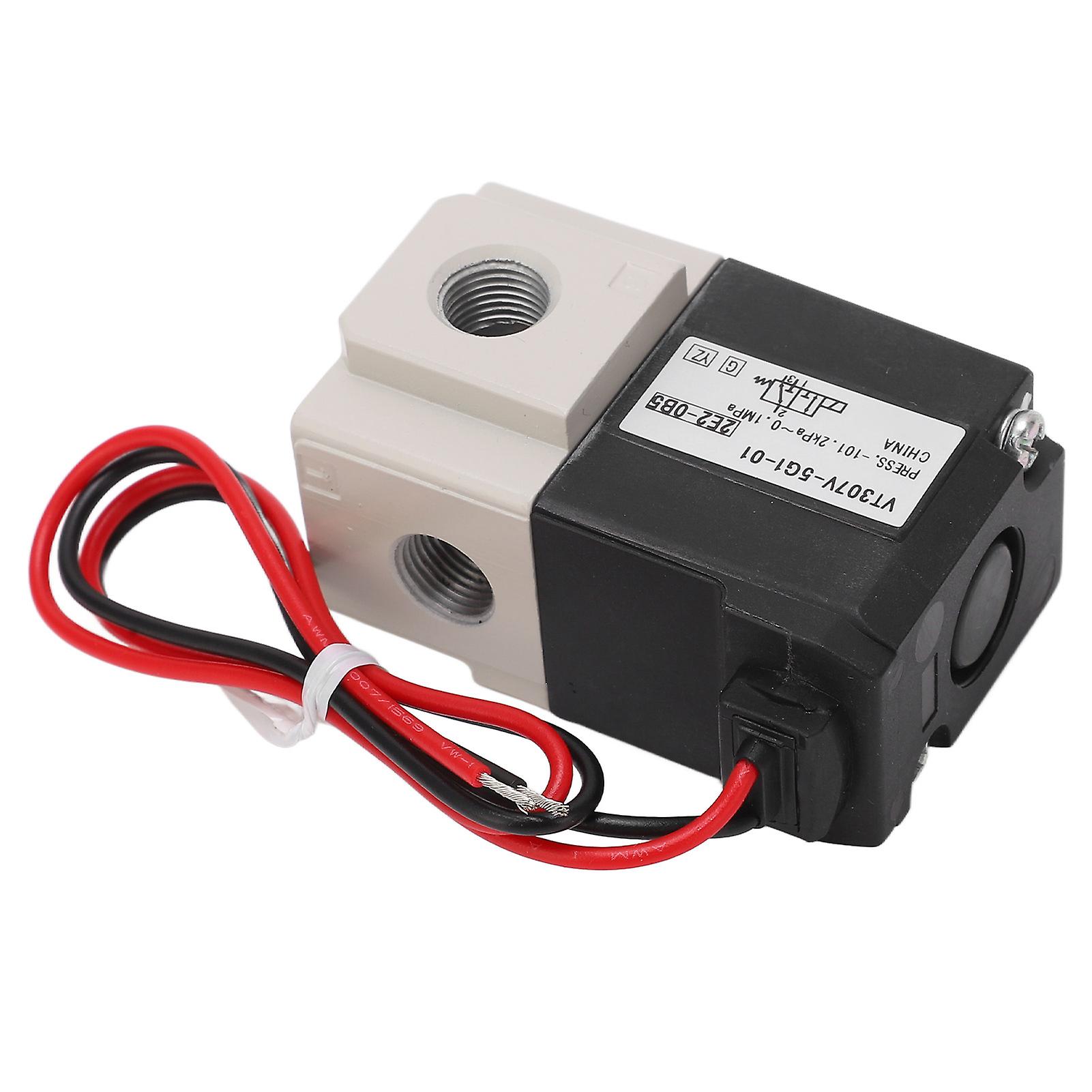 فراغ صمام الملف اللولبي عالية التردد هوائي 2 موقف 3 طريقة SMC الكهربائية نوع DC24V G1 / 8 