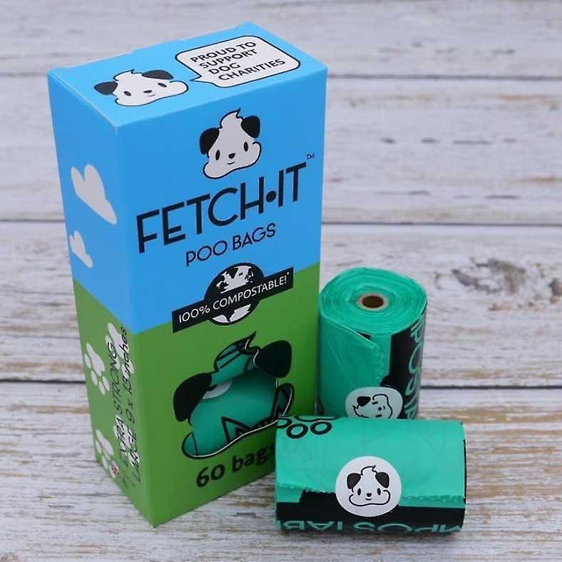 Single Loose Roll Fetch-it Compostable Dog Poo Bags - 15 Bags