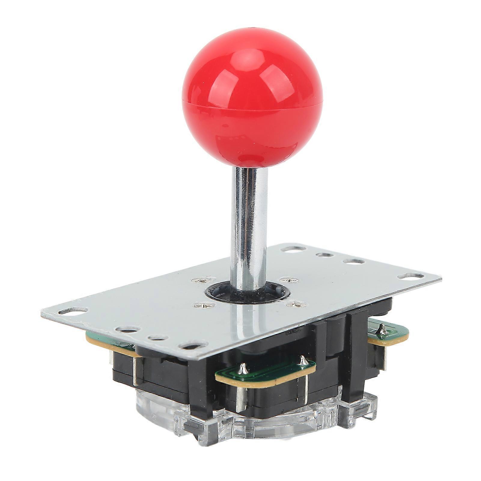 Arcade Joystick Gamepad DIY Joystick Arcade Game Fighting Stick Replacement Parts Pin Circuit Board with Ball Head Red 