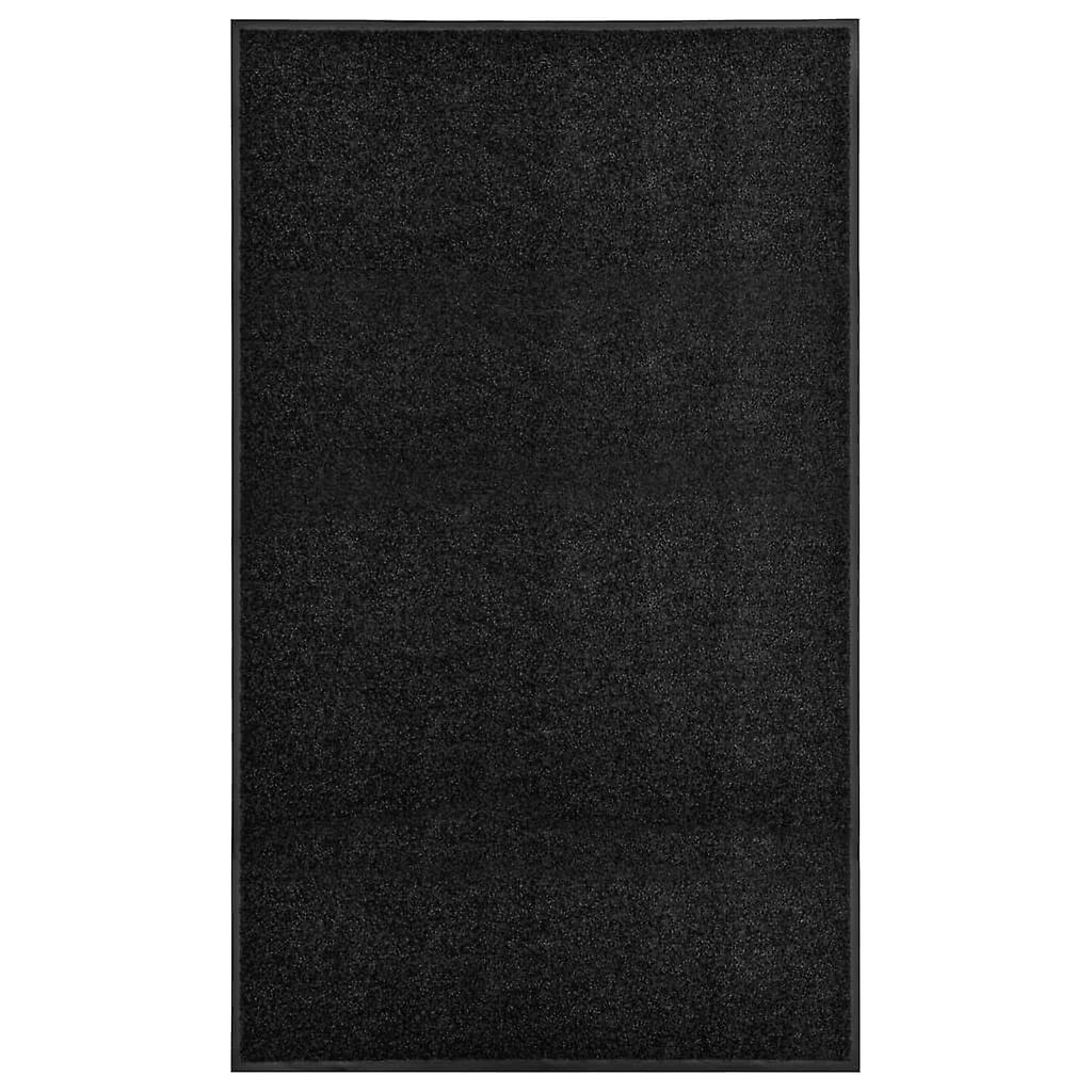Doormat Washable Black 90x150 cm