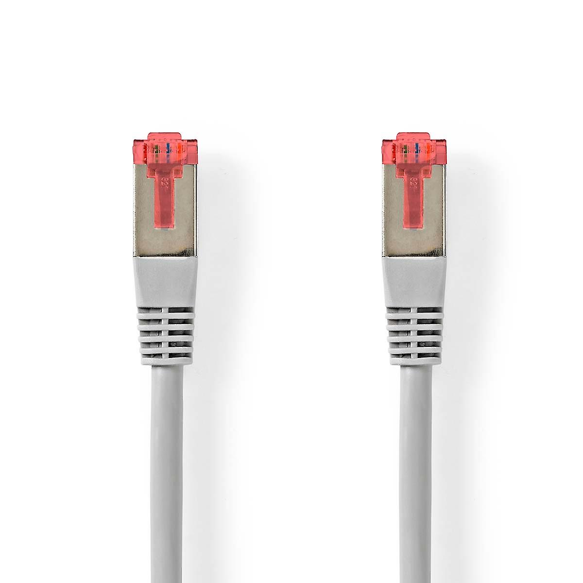 CAT6 Network Cable | RJ45 male | RJ45 male | SF/UTP | 5.00 m | Round | PVC | Grey | Label