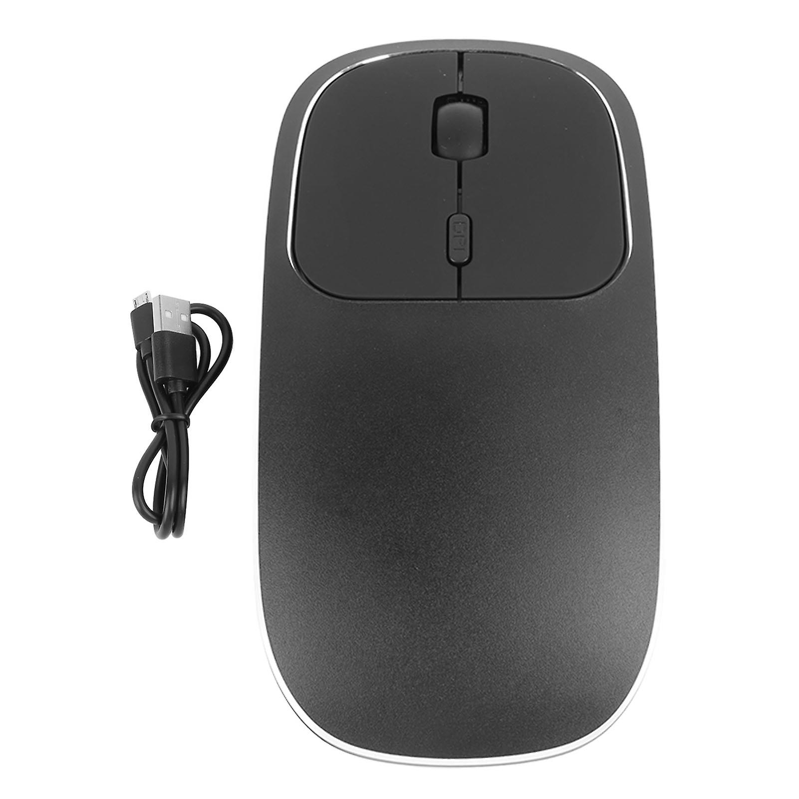 Slim Silent Mouse 2.4G USB Cordless Rechargeable Optical Mouse for Notebook PC
