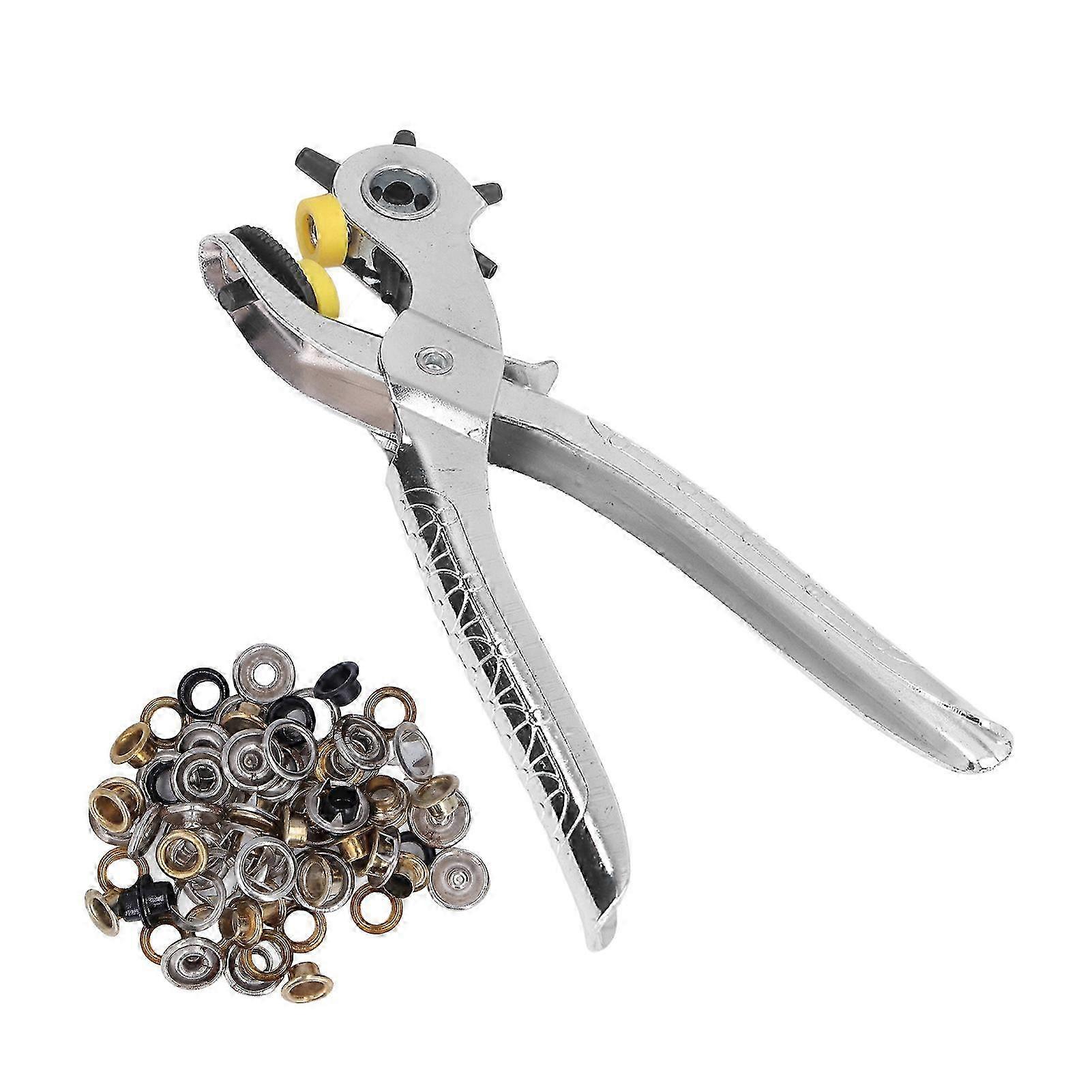 8in Belt Hole Puncher Stainless Steel Sturdy Durable Ergonomic Design Effort Saving Heat Treatment Leather Hole Punch