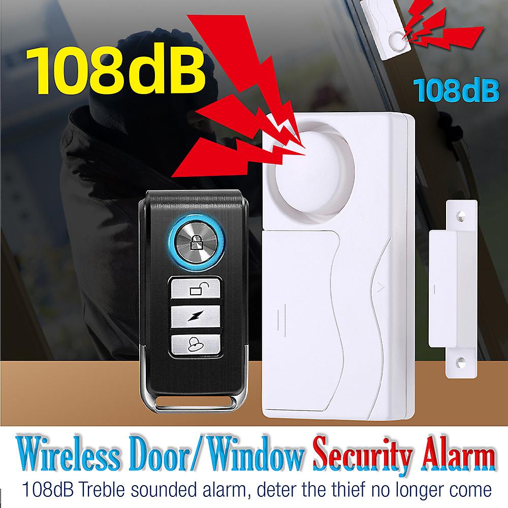 Wireless Remote Control Magnetic Sensor Door Window Home Security Burglar Alarm