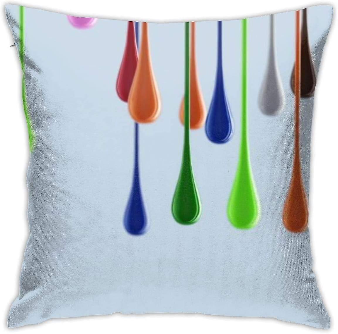 柔らかい装飾的なスロー枕ケースDマルチカラーブロブスクエア枕カバー快適なクッションカバーソファベッドチェアカーホームデコレーションのための豪華な枕カバー。(18倍