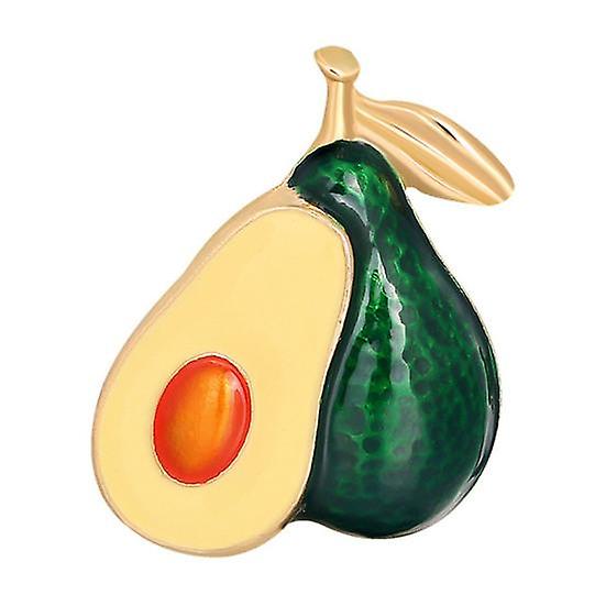 Creative Vivid Avocado Shape Brooch Cartoon Fruit Suit Jacket Lapel Pin Temperament