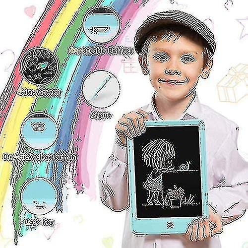 Writing Board, 10 Inch Colorful Toddler Doodle Board Drawing Board, Erasable Reusable Electronic Dra