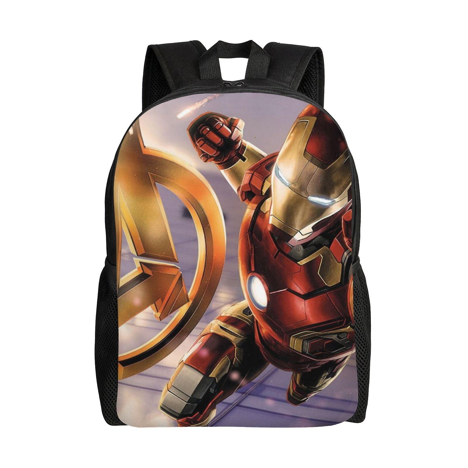 Iron Man Backpack, Travel Laptop Backpack, Water Resistant College School Computer Bag, Durable