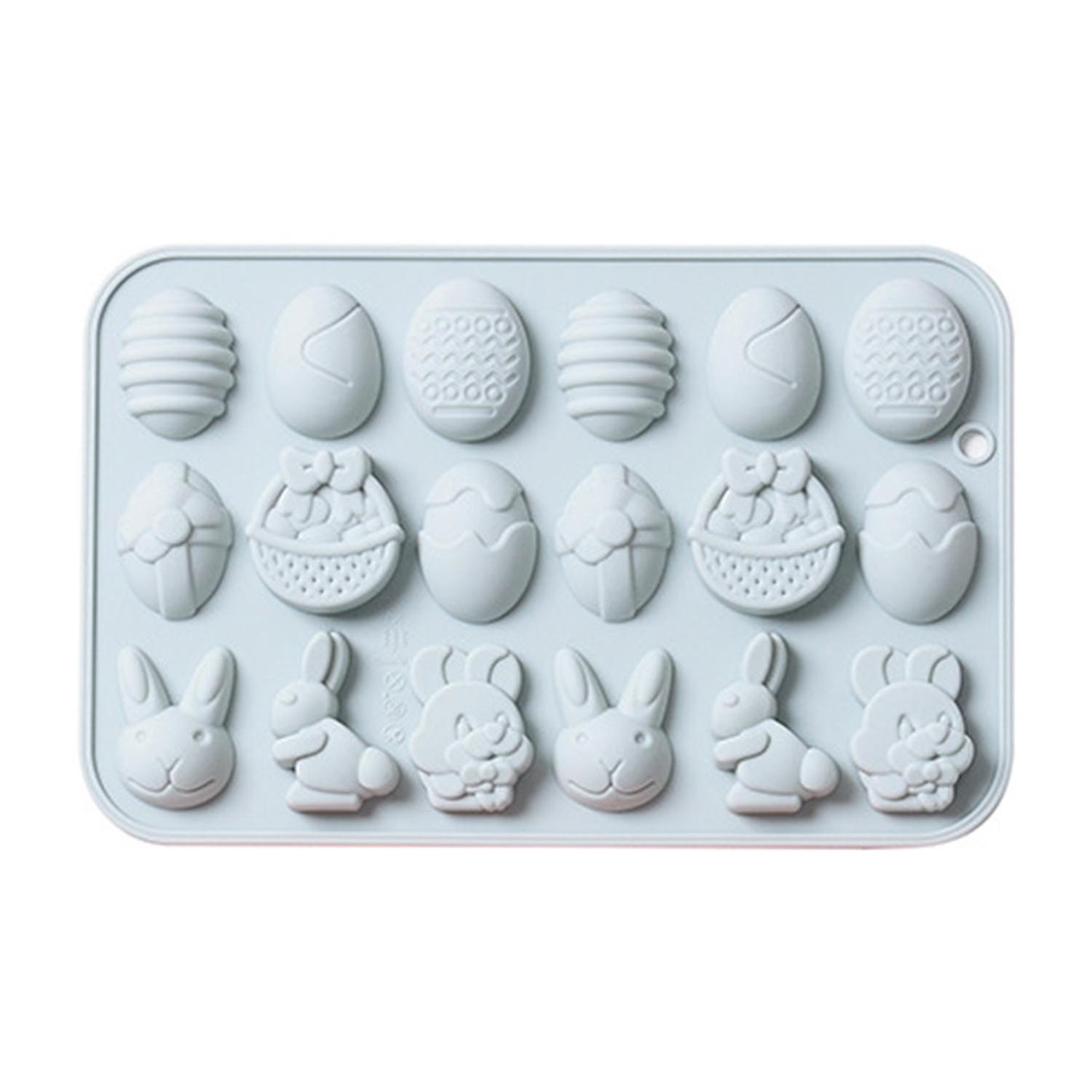 Easter Chocolate Mold Egg Shape High Temperature Resistance Silicone 18 Cavity Simple Operate Candy