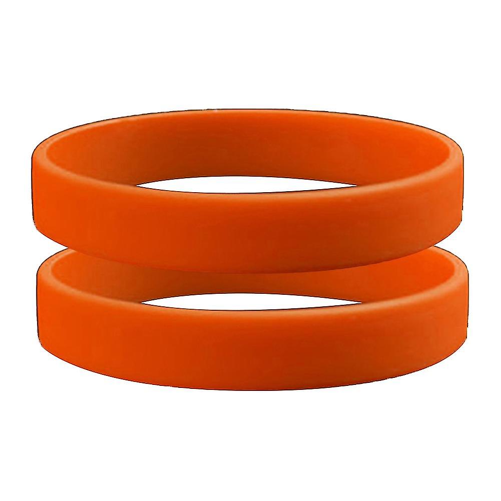 2Pcs Fashion Silicone Wristbands Wrist Bands Solid Color Sports Design Bracelets BoSaiD