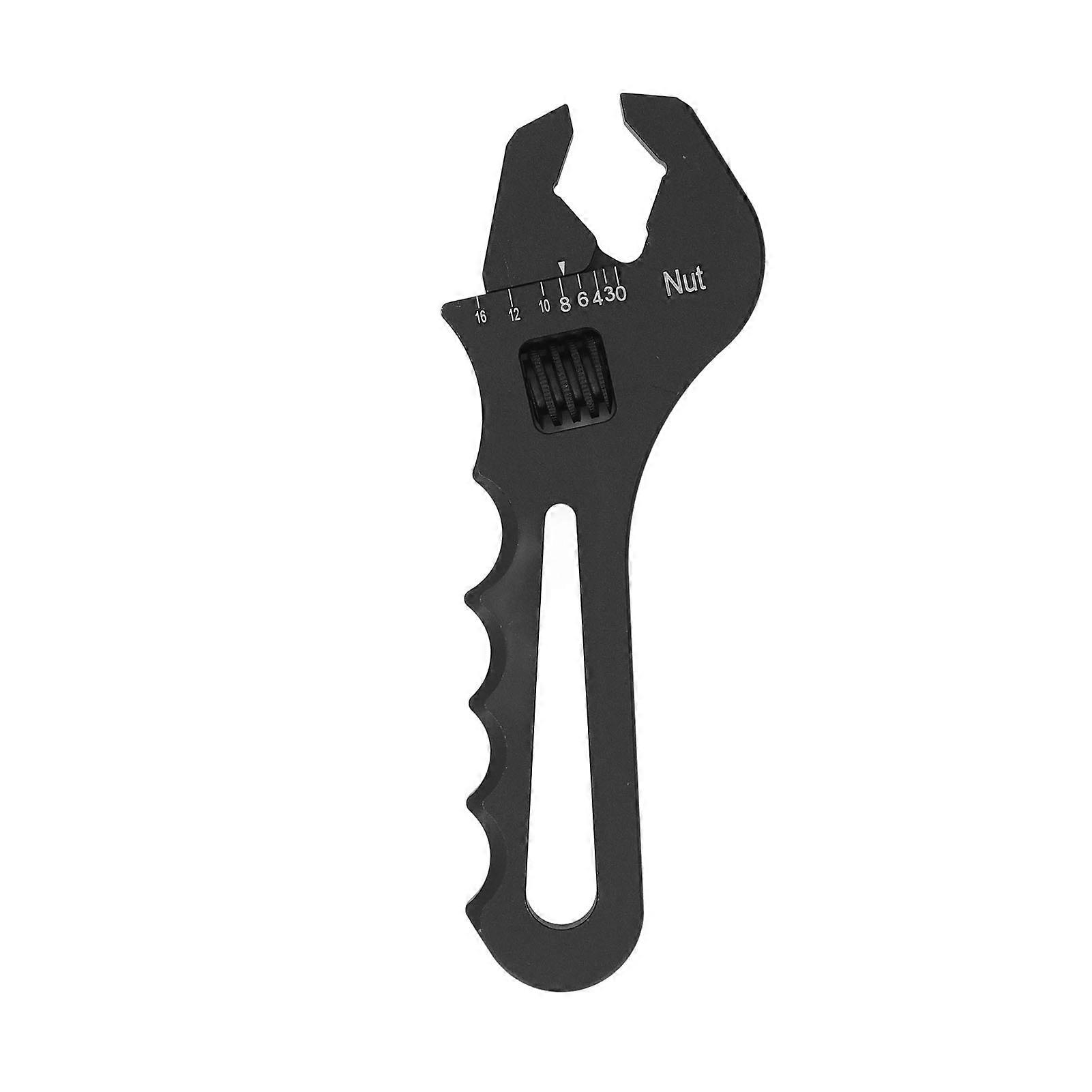 Fitting Wrench AN3?AN16 Adjustable Aluminum Lightweight Spanner Tool for Hose Adapter End Black