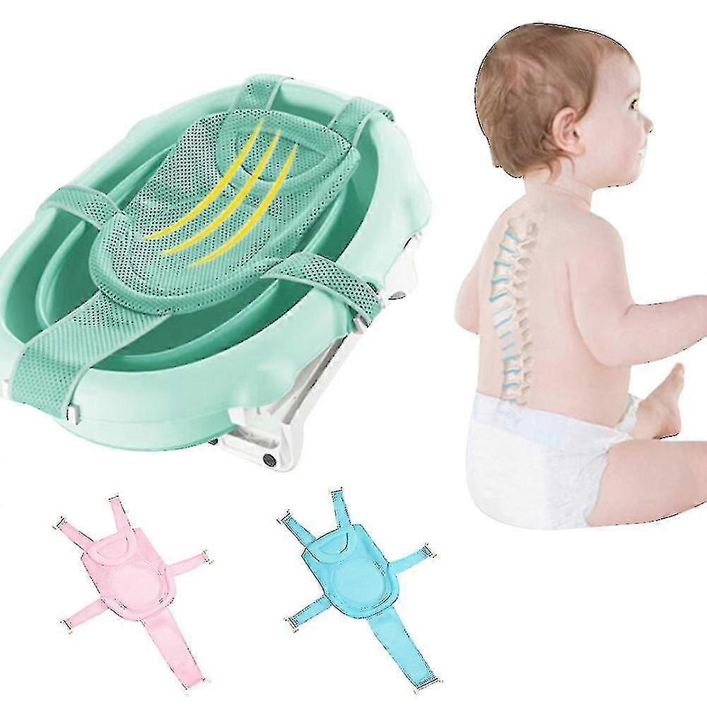 Baby Bath Support,bathtub Support Net Adjustable Bath Tub Non-slip Mesh Comfortable Bath Seat Pink- Aespa