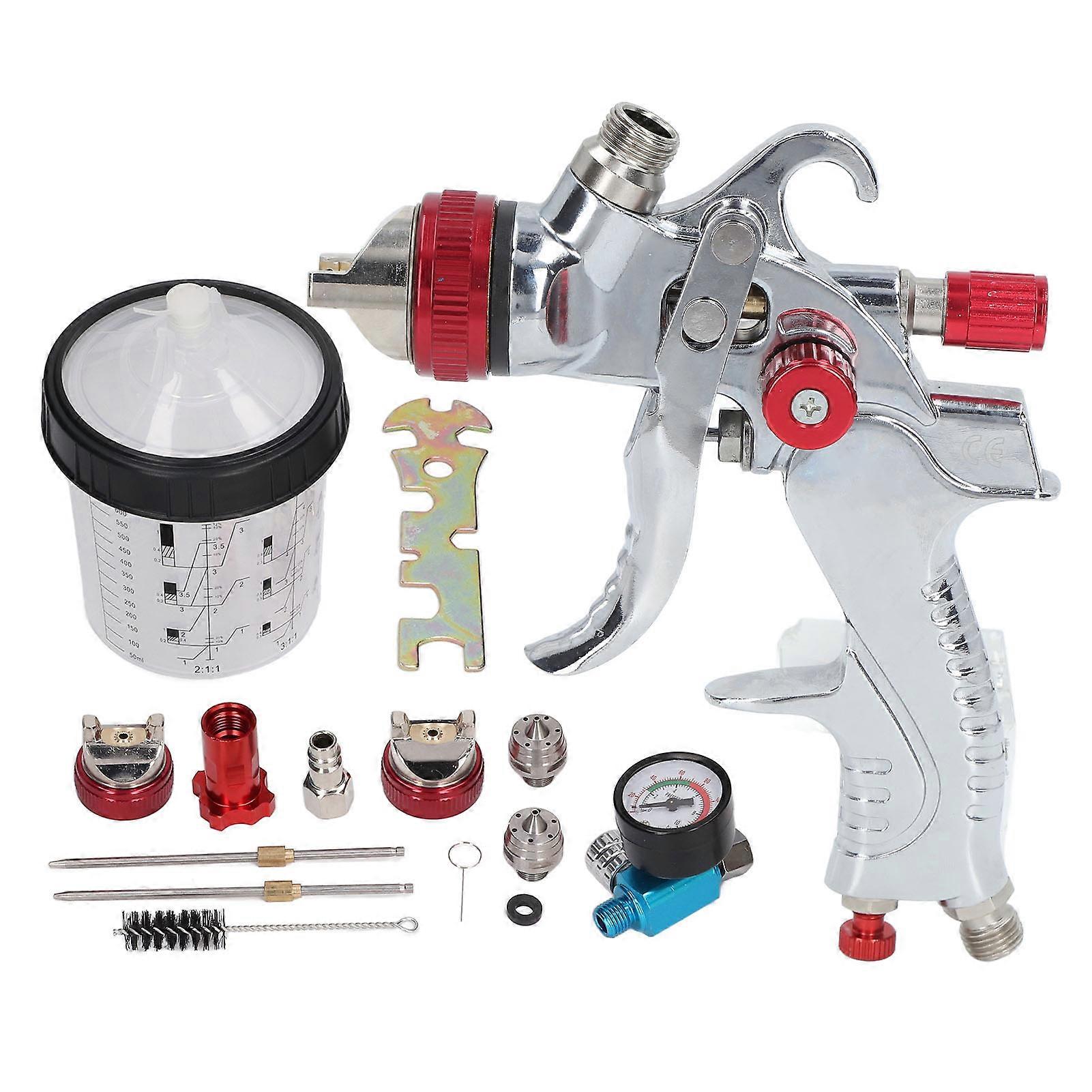 HVLP Automotive Paint Spray Gun With 1.4mm 1.7mm 2.0mm Nozzle Gravity Auto Paint Spray Torch Kit G1/4 Air Inlet