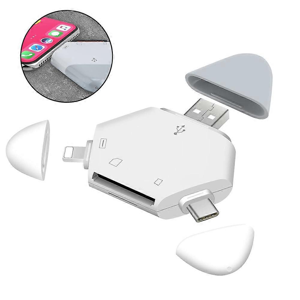 1 pcs SD Card Reader 5 in 1 OTG Card Reader Portable Memory Card Reader SD/TF Ca