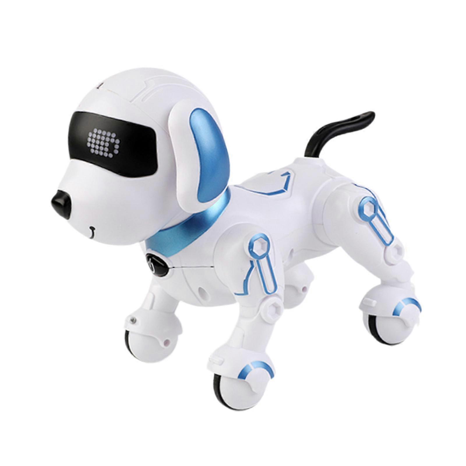 Smart RC Robot Dog Interactive Play Intelligent with Music LED Eyes for Kids 1 Battery