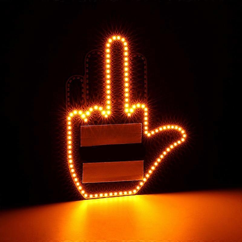 New High Quality Three Models Auto Car SUV Interior Rear Windshield LED Amber Middle Finger Warning Brake Light Motor Vehicle Lighting