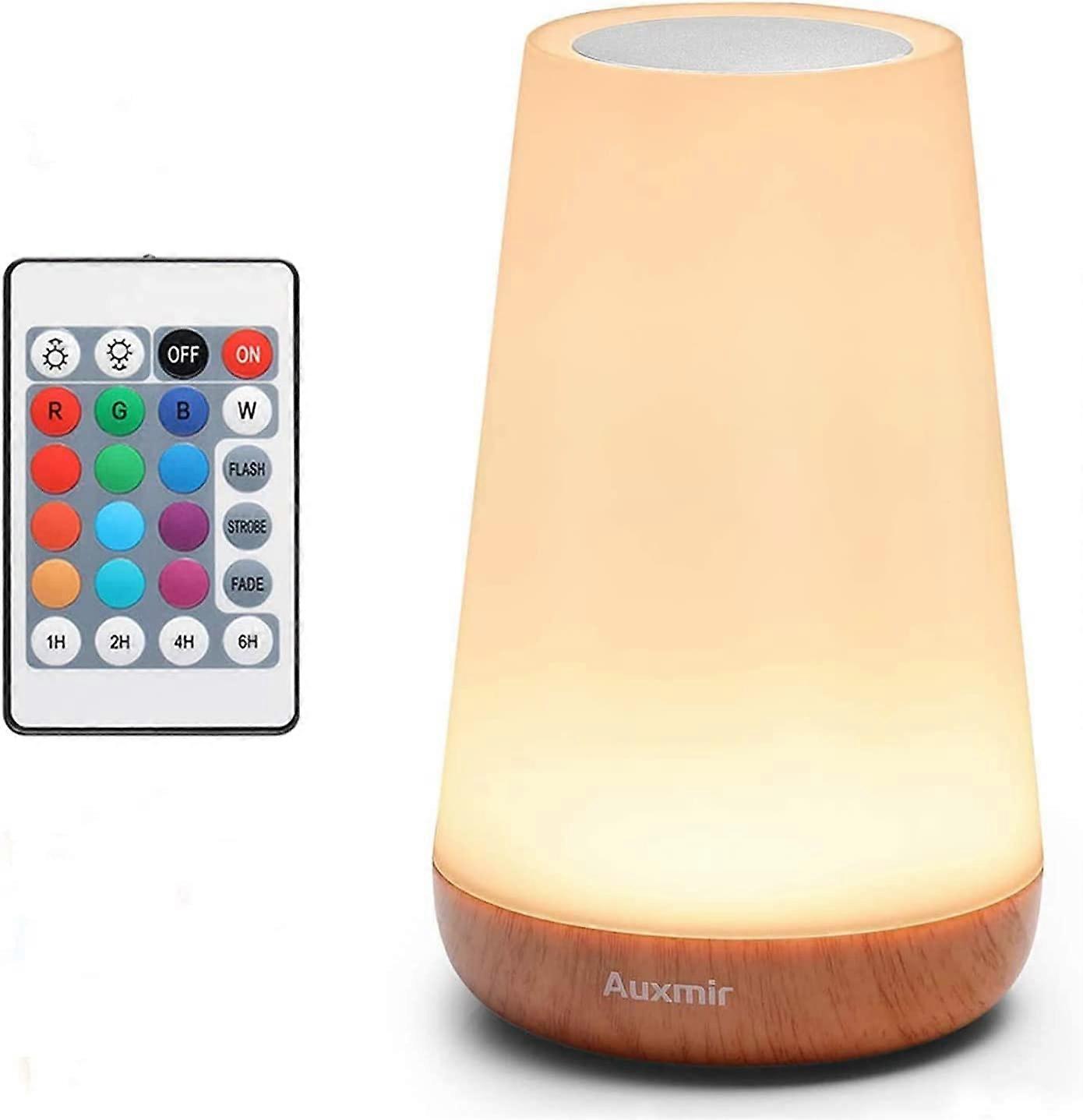 AuxmirVeilleuse LEDTouchChevetTableLampe à distanceContrôleLumière à intensité variableavecRGBColorUSB changeantLampe portable rechargeable pourBébé Enfants Chambre Vivre