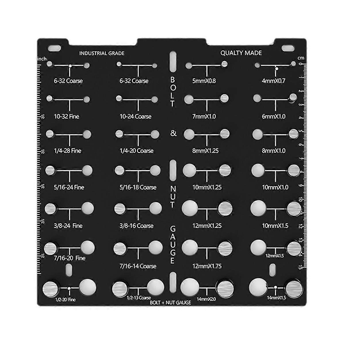 Thread Checkers,Bolt Identifier Board,Bolt and Screw Size Thread Gauge,Nut and Bolt Identifier Standard and Metric