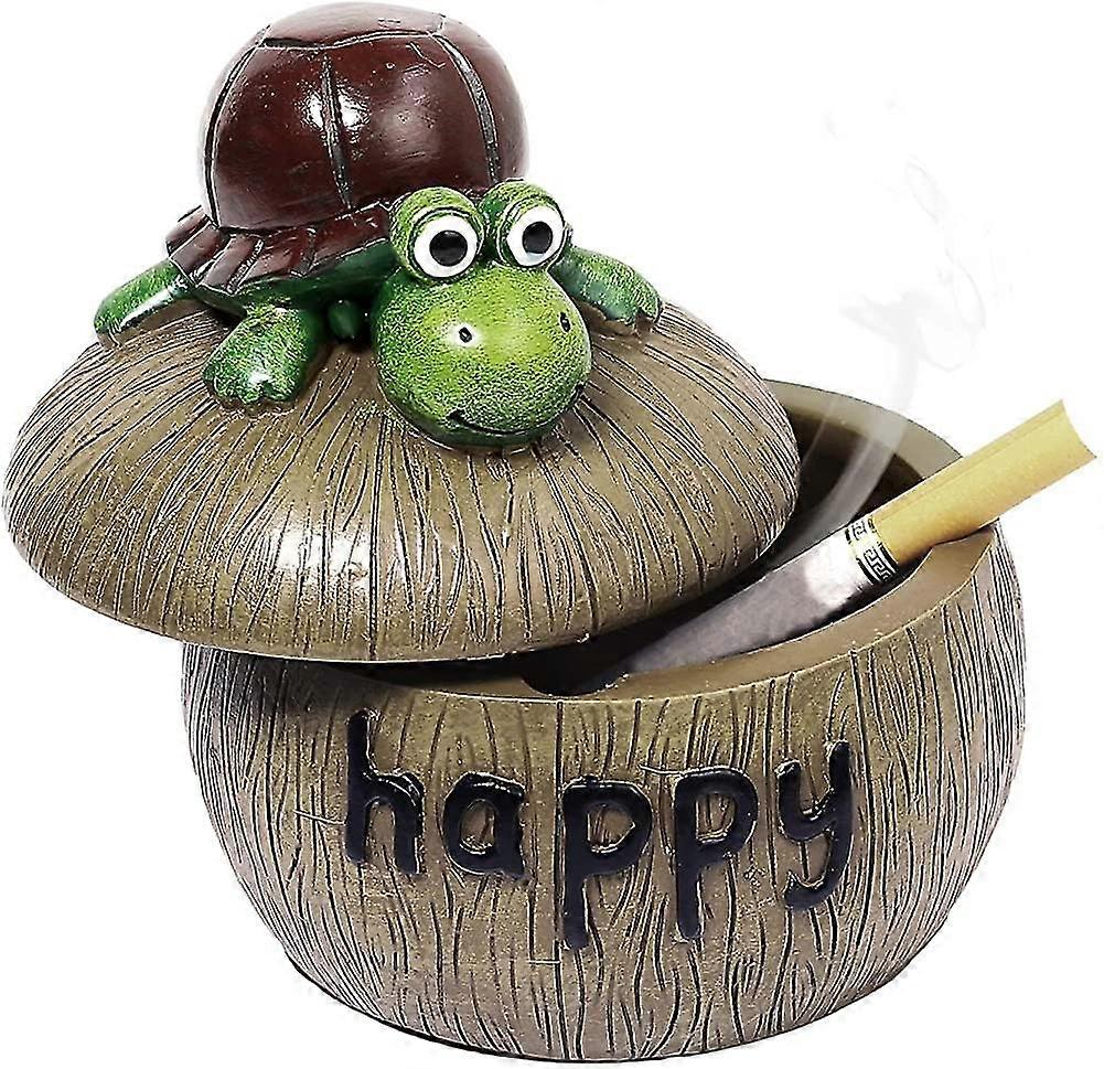 Creative Turtle Cigarette Ashtray Ashtray With Lid Home Decor