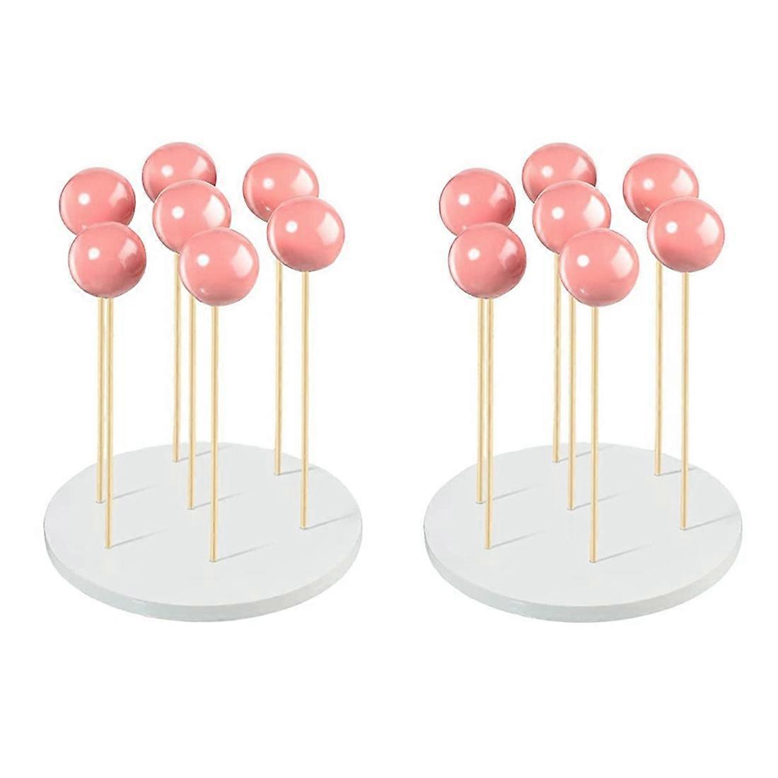 Cake Stand - 7 găuri Lollipop Holder Display Bomboane rotunde sau Sucker Stand pentru nunta, ziua de nastere