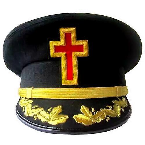 Past Commander Knights Templar  Cap - Hand Embroidered With Vinework