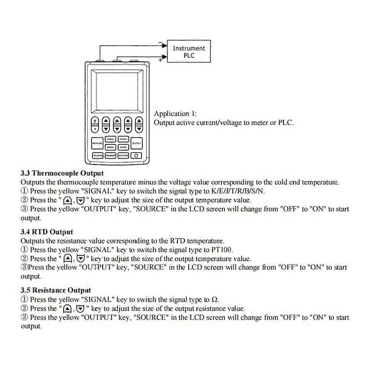Multifunction Signal Generator 4-20mA Current Voltage RTD Thermocouple Signal Source Handheld Proce