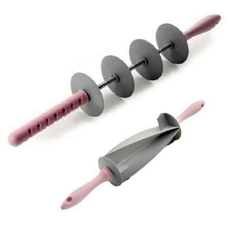 2Pcs Adjustable Rolling Pin Slicer Set Cutting Tools Cake Decorating Tools for Kitchen Multi-Functi