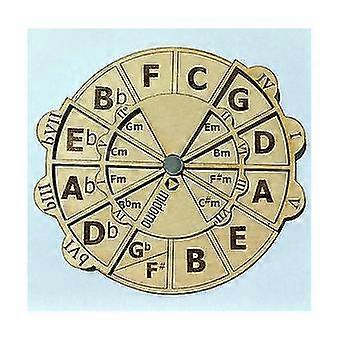 Wooden Melody Tool, Circle of Fifths for Musicians, to Readily Find Chord Combinations.