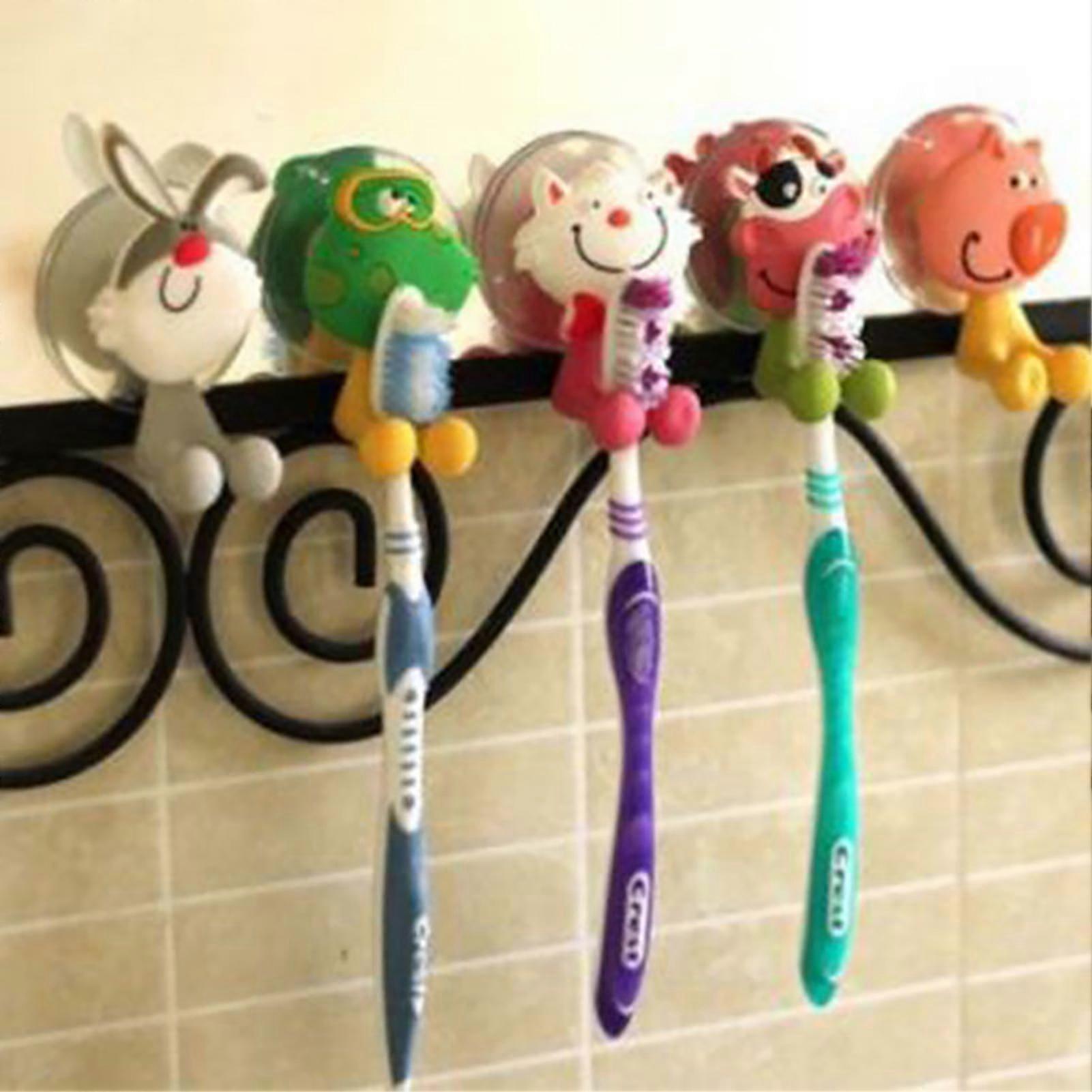 Toothbrush Holder Wall-mounted Cartoon Animal Pattern High Quality PVC ...