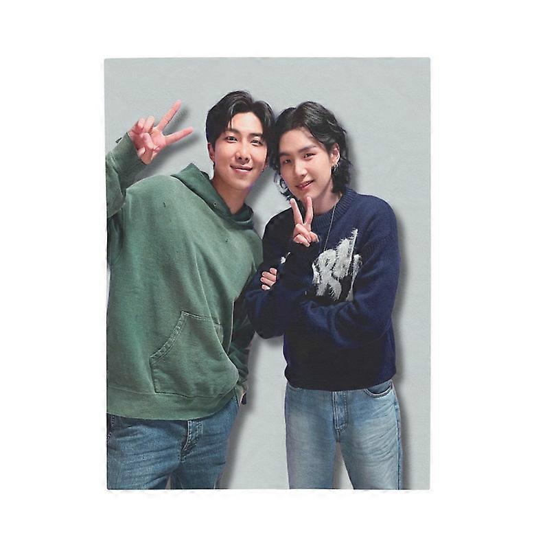 Coperta Namgi Namjoon Yoongi Suchwita Namgi, Coperta BTS RM Suga, Coperta Namjoon Yoongi, Merchandising BTS, Regalo per l'esercito, Regalo personal...