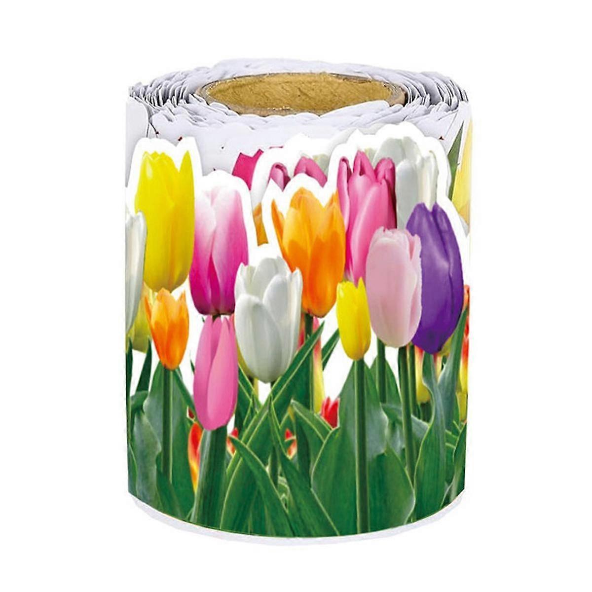 1 Roll Tulip Flower Trim Border 65.6ft Floral Bulletin Border for School Classroom Blackboard Chalk