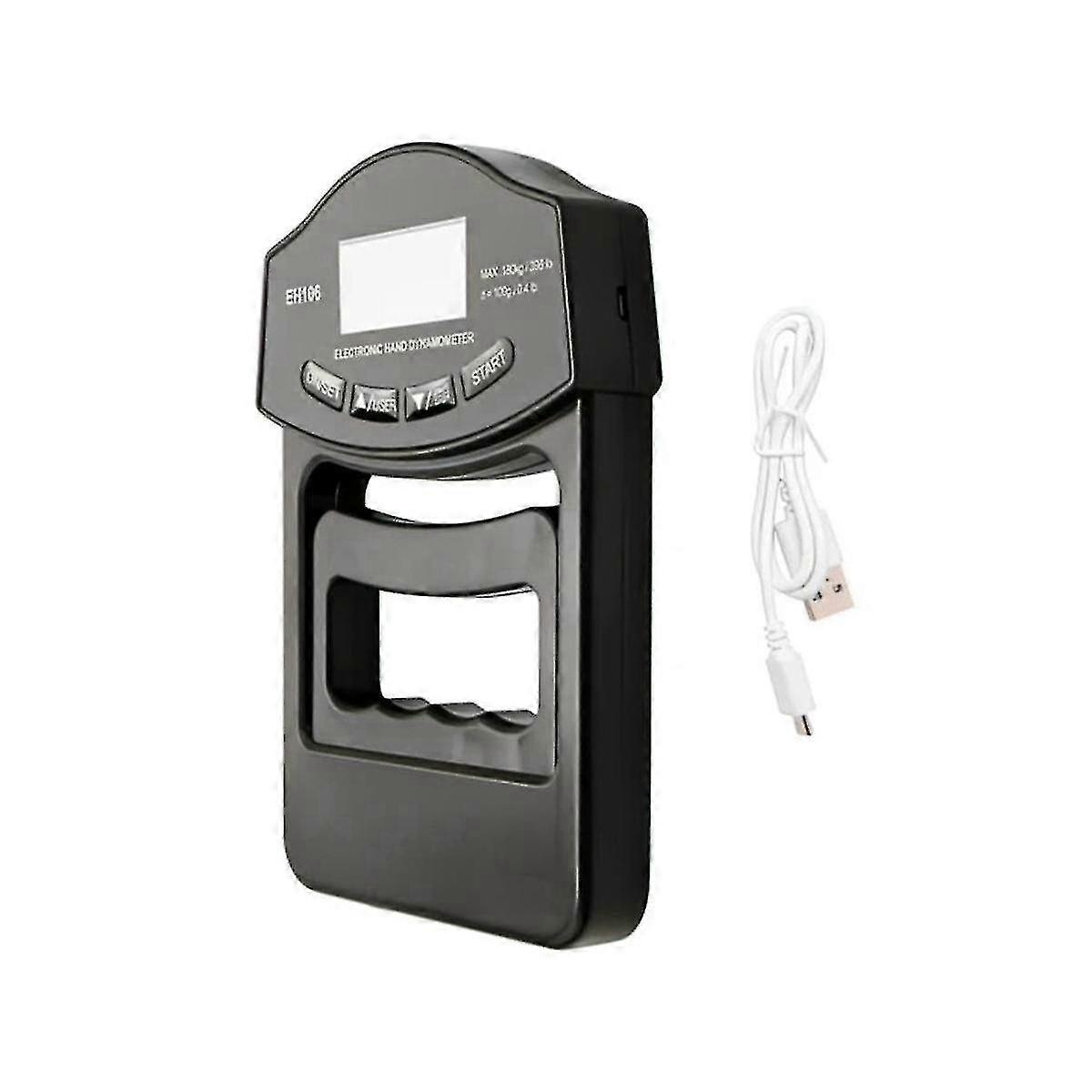 اختبار قوة القبضة ، 396 رطل / 180 كجم مقياس قوة قبضة اليد الرقمية مقياس قوة القبضة USB شاشة LCD اليد