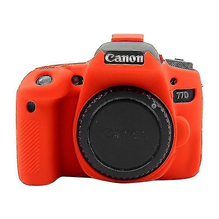 Puluz Soft Silicone Protective Case For Canon Eos 77d(red)