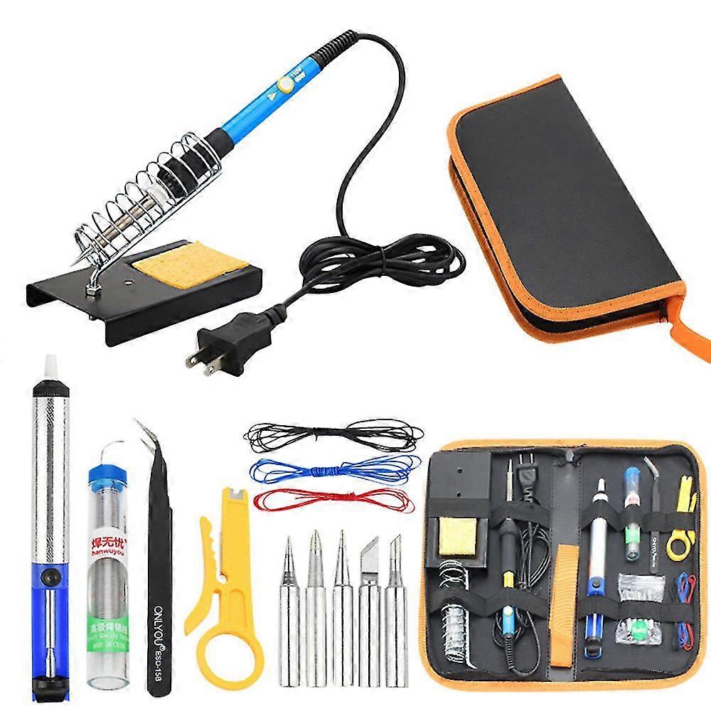 Soldering Iron Kit Electronics Adjustable Temperature Welding Tool Soldering Set