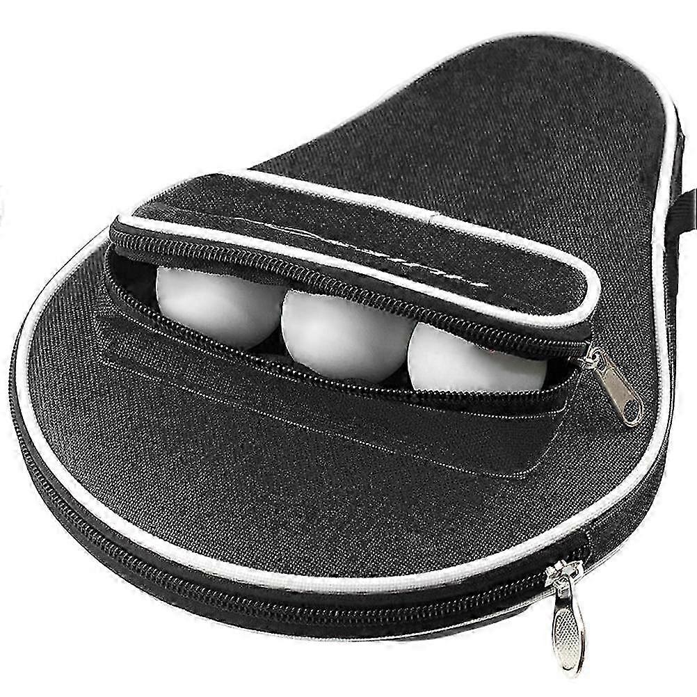 حقيبة حمل مضرب مع الكرة تخزين جيب تنس الطاولة غطاء حالة مضرب للماء حماية بطانة داخلية