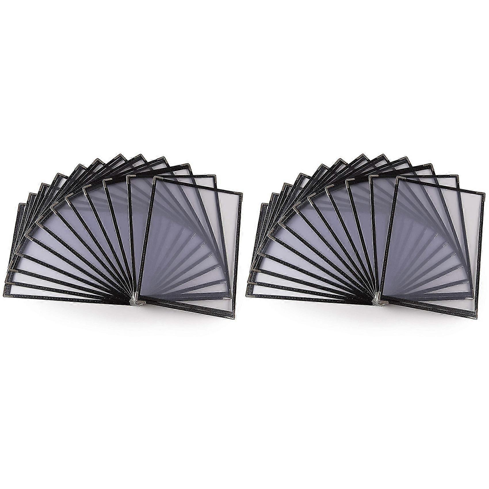 20 Pack Of Menu Covers - Single Page, 2 View, Fits 8.5 X 11 Inch Paper - Restaurant Menu Covers