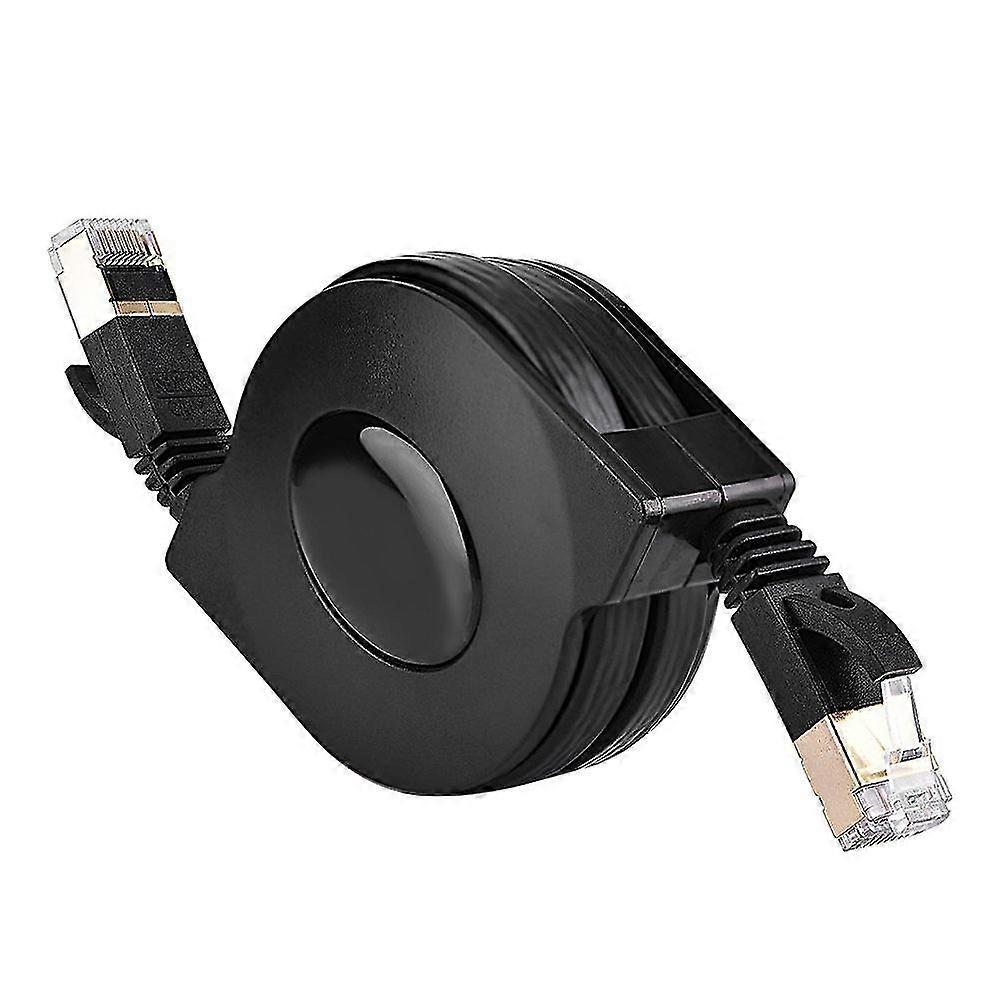 Câble Ethernet, Portable Rétractable Cat7 Rj45 Patch Câble réseau LAN blindé Cordon Ethernet plat