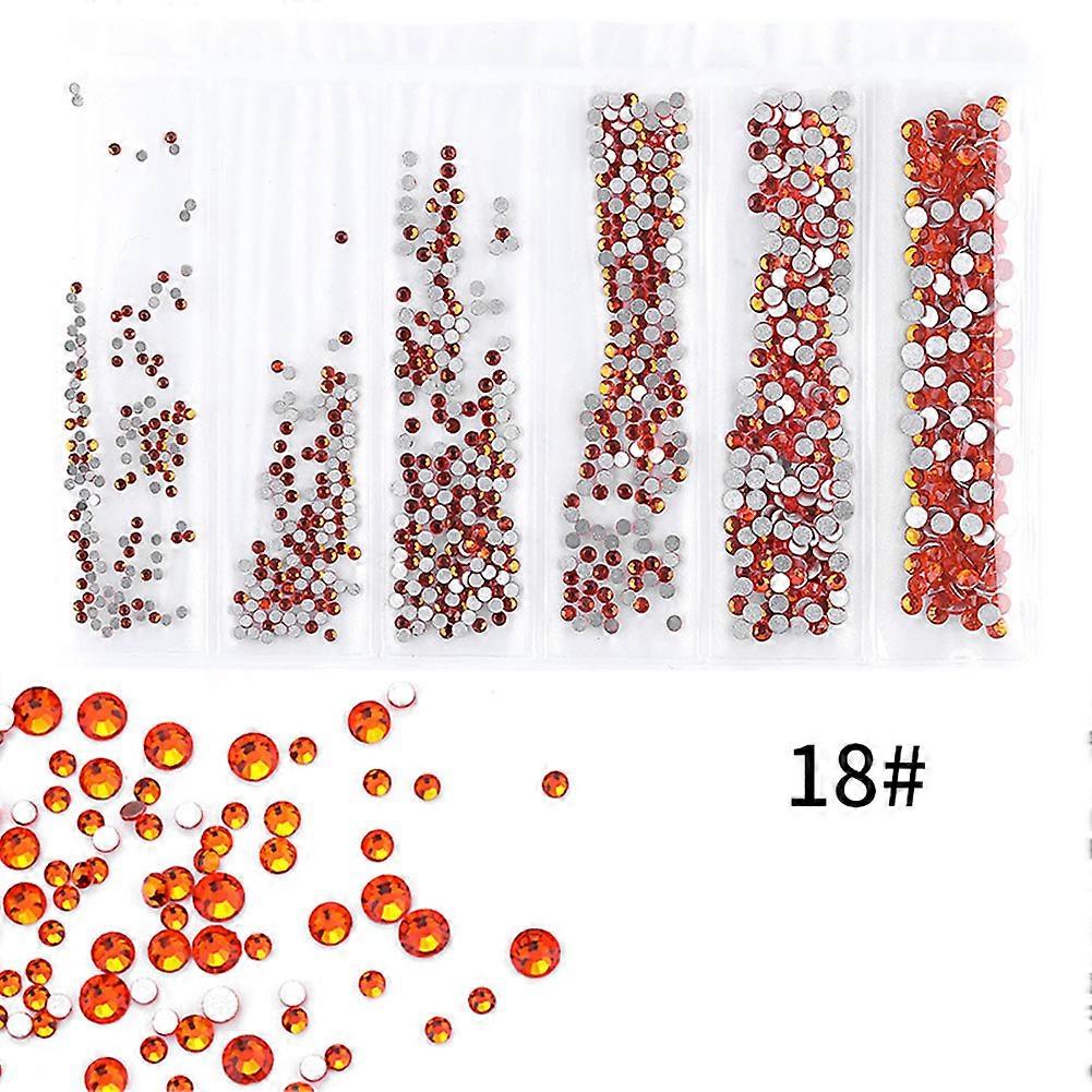 6 Grids Colorful Nail Art Rhinestones Multiple Color Decoration DIY Manicure Tools(18)