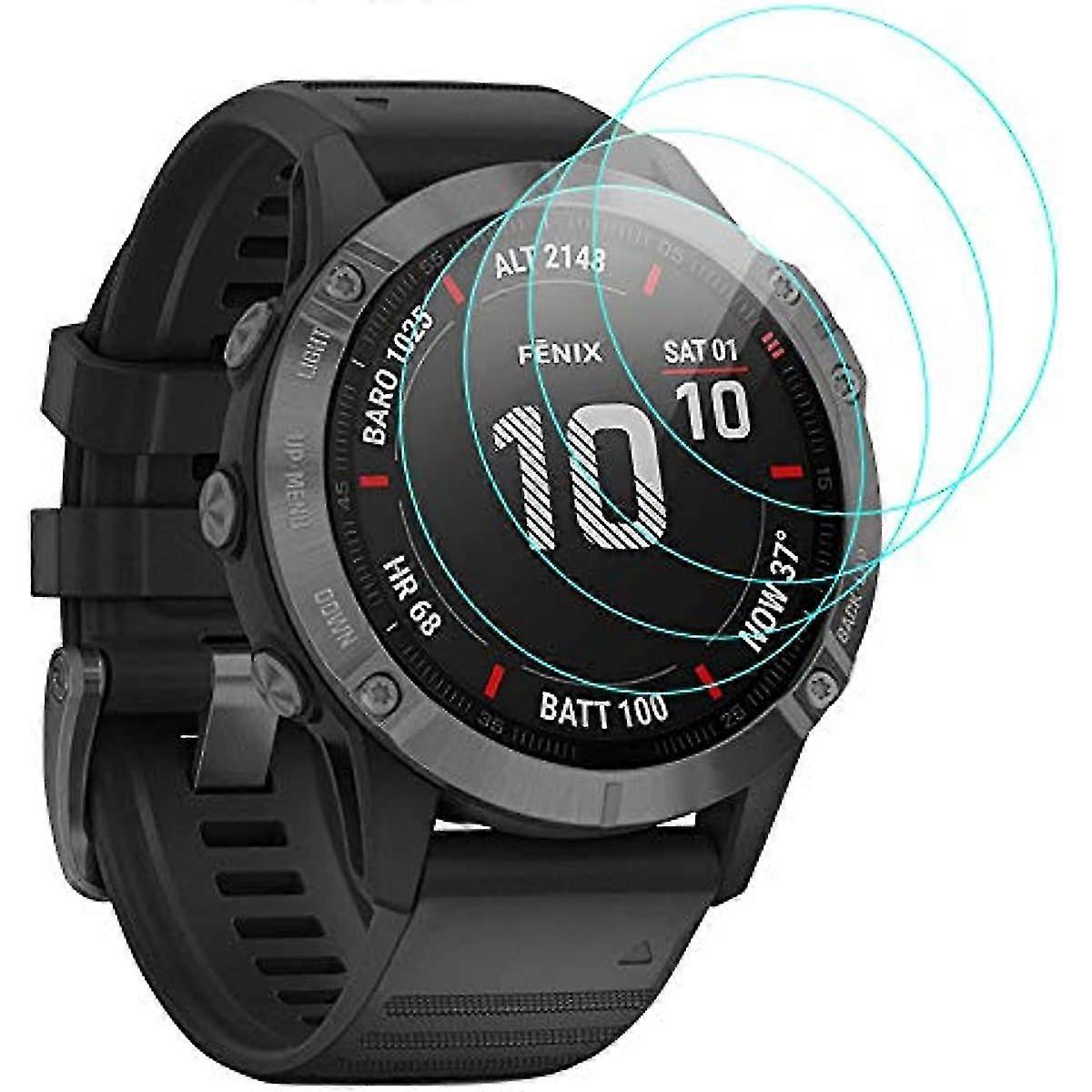 4 Pack Screen Protector Compatible With Garmin Fenix 6x Profenix 6xsamsung Galaxy Watch 4 44mm Screen Protector Tempered Glass Hd Scratch Resistance