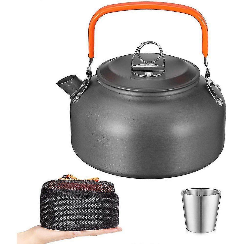 Tea Kettle Coffee Pot Kettle Outdoor Tableware Set With 0.8l Teapot Stainless Steel Mug Camping Cookware Set