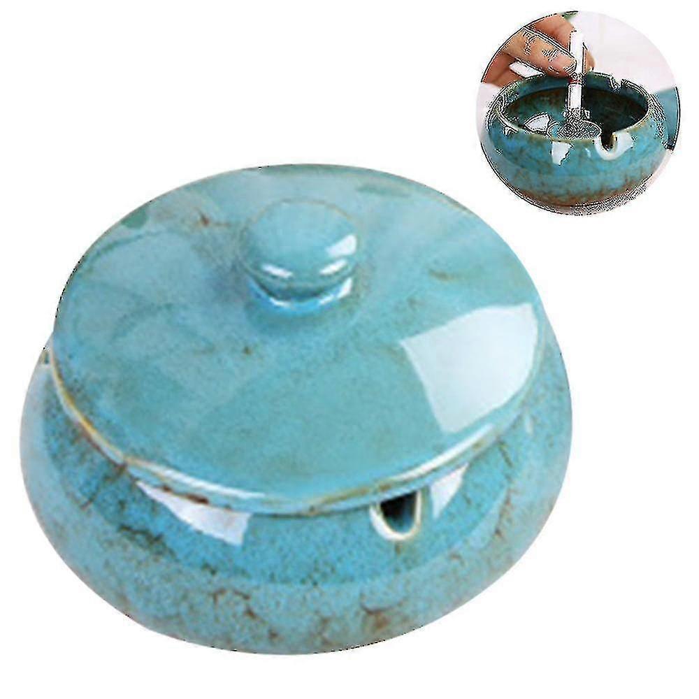 Ceramic Ashtray With Lid, Windproof