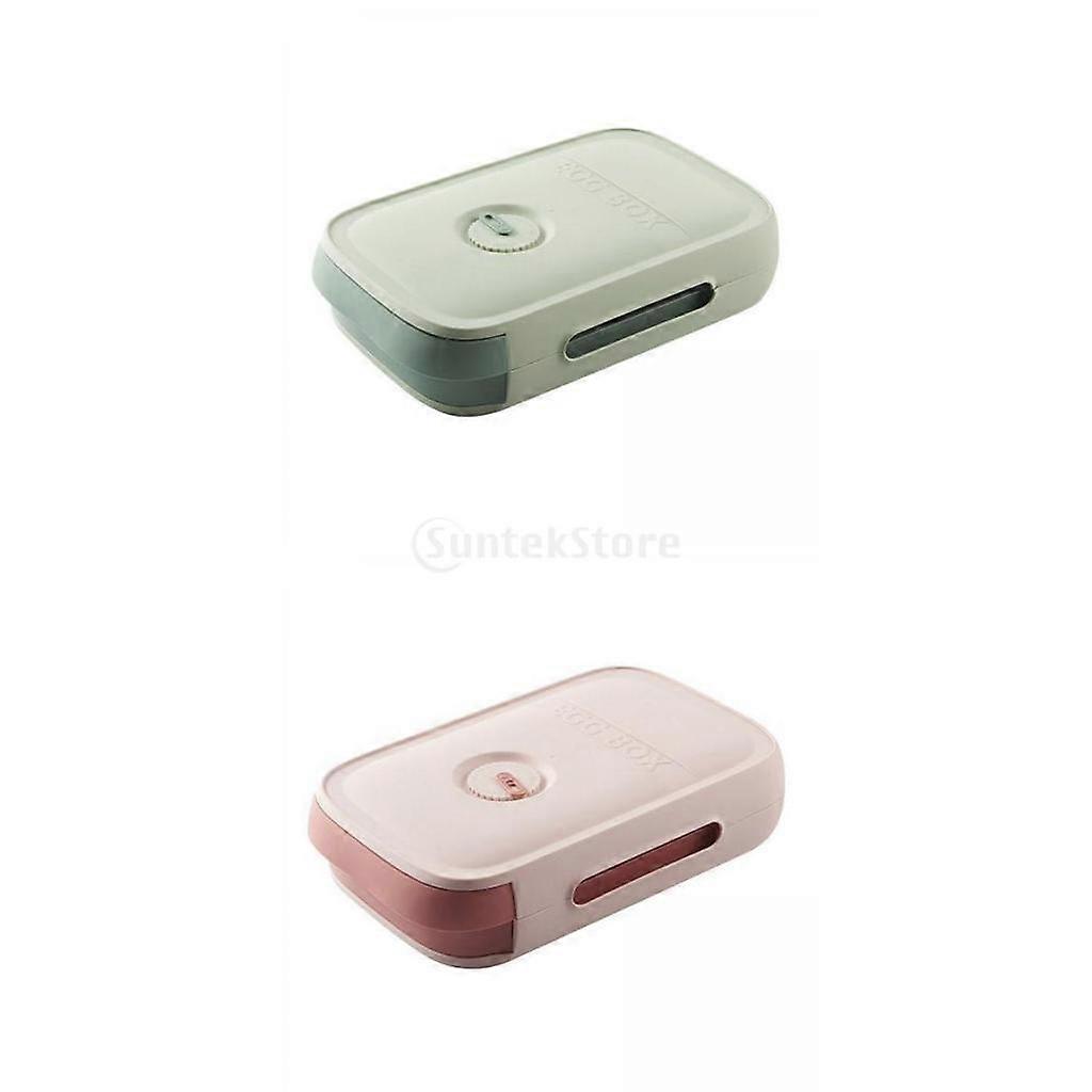 2pcs Egg Storage Box Refrigerator Stackable Organizer Fresh Household