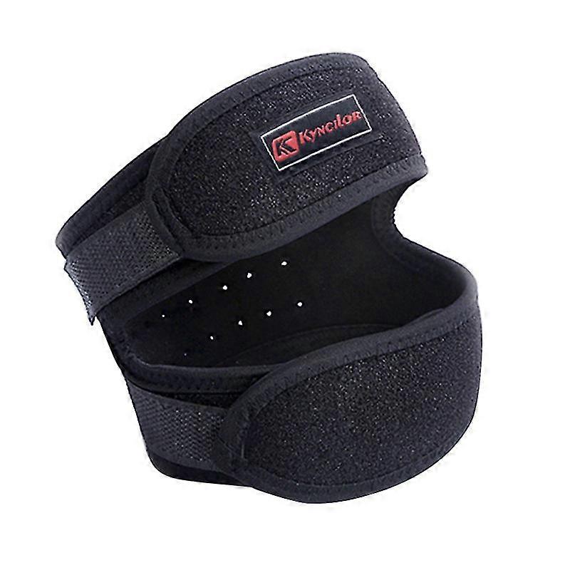 1pc adjustable patella knee strap non-slip breathable kneecap protection strap for running basketball (free size, black)