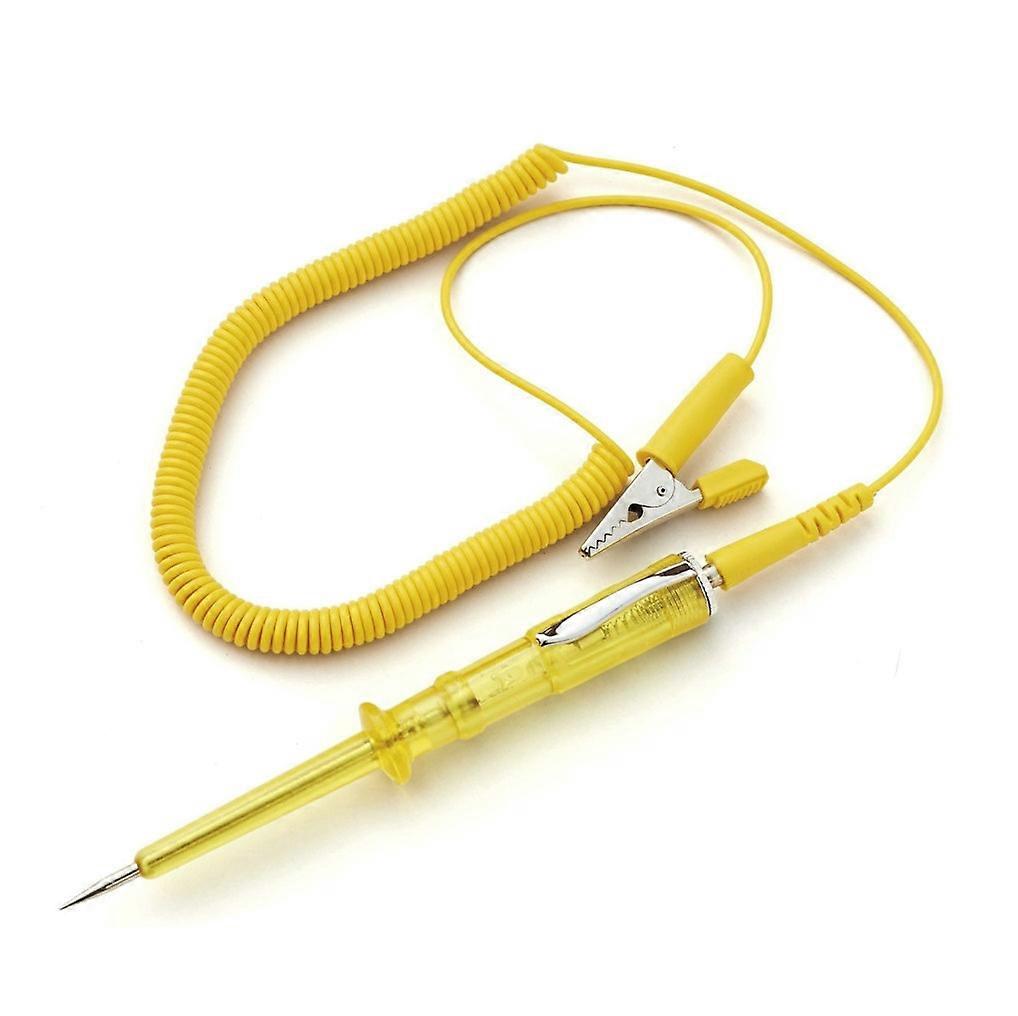 Automotive Circuit Tester, Test Light Probe with Indicator Light and Extended Spring Wire, DC 6V 12V 24V Bulb Voltage Test Pen