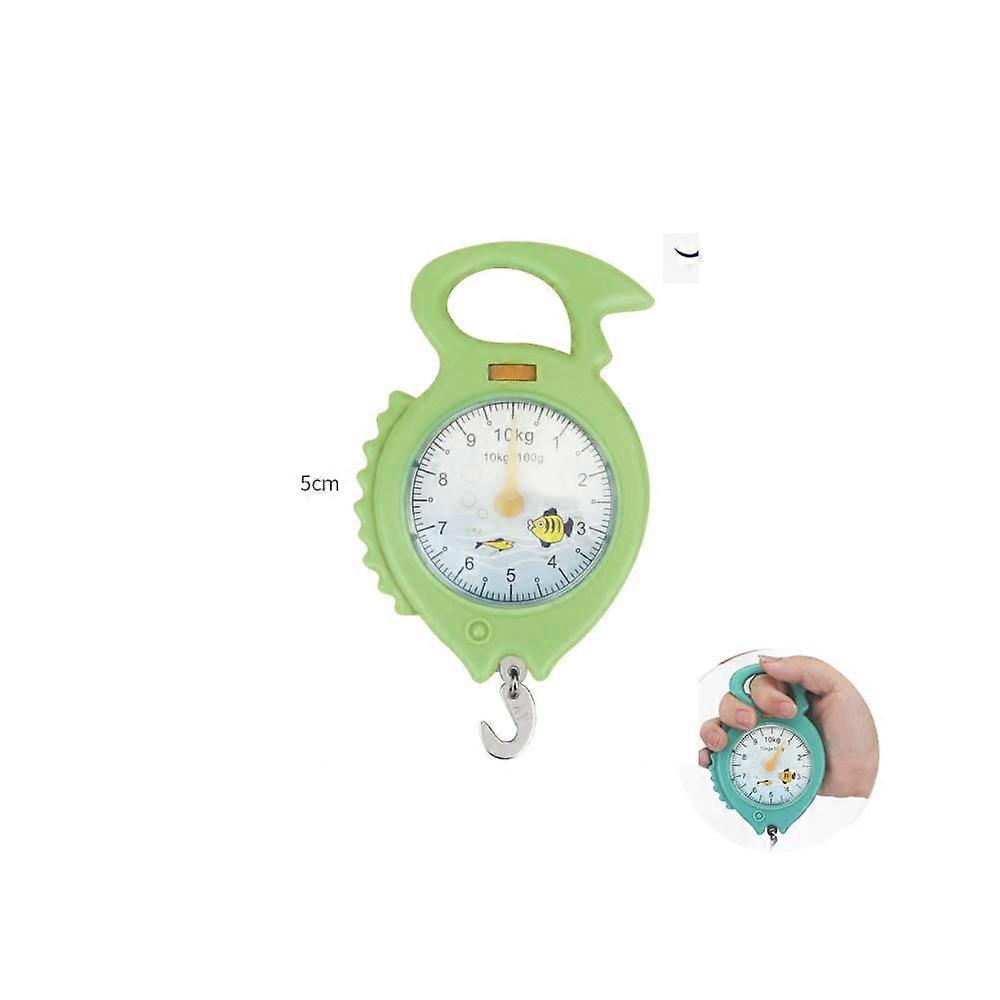 Portable spring scale 10 kg green