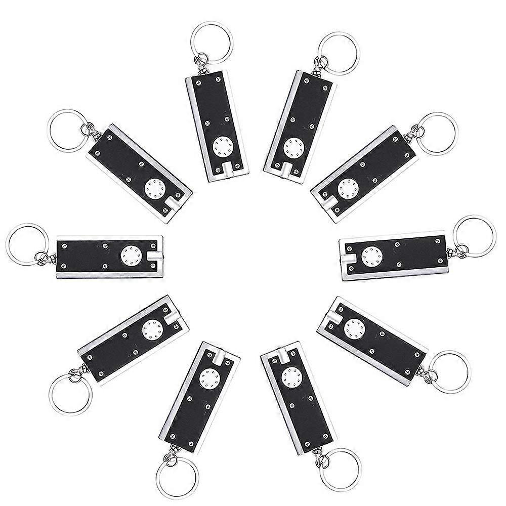 Keychain Flashlight , Mini Flashlight LED Camping Keyring Flashlight, Portable Thin &amp; 45 Lumen Micro Light ,10 Pack