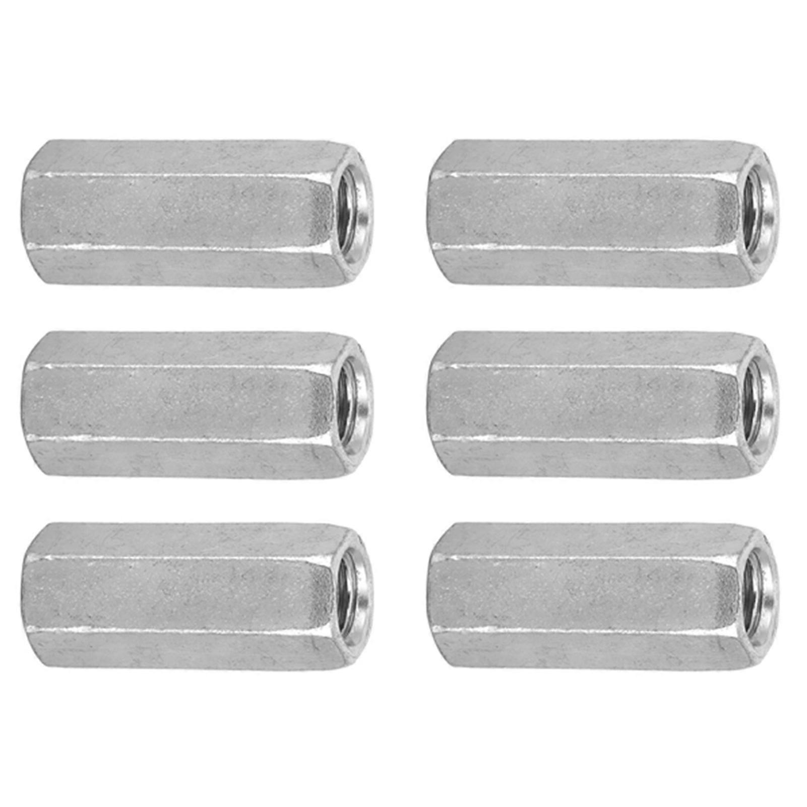 M8 Long Rod Nut Hex Sleeve Nut Threaded Fasteners (10pcs, M8*30)